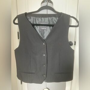 Zara Charcoal Button-Up Vest